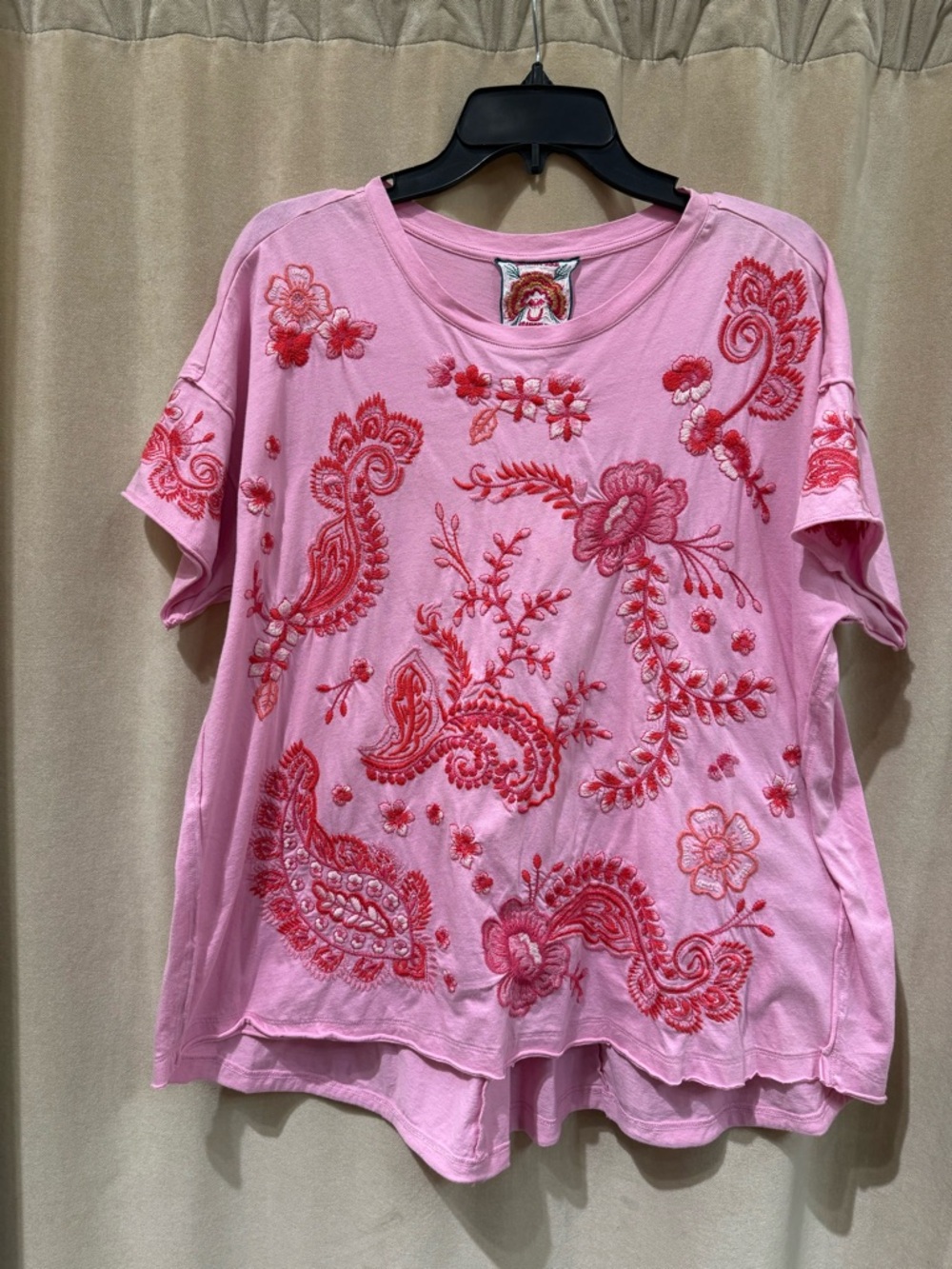 Johnny Was Cassia Raw Detail Swing Tee - Picture 5 of 9